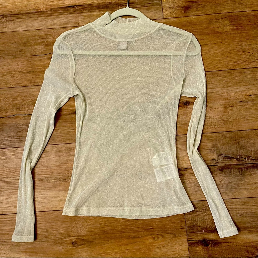 H&M Small Mesh Top Long-sleeve